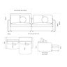 Sofá Denver 2,74m em Linho Safira Off White - Home Mobily - 5