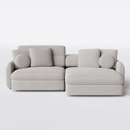 Sofá Denver 2,74m em Linho Safira Off White - Home Mobily - 6