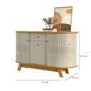 Ver imagem 5 de Estante Home Theater com Bancada Suspensa Milo Cumaru com Aparador para Sala Buffet Monza Cumaru