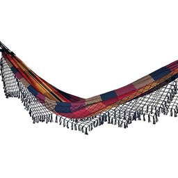 Rede de Dormir Casal Balanço de Algodão Reforçada 3,60m X 1,50m Varias Cores: Colorida - 2