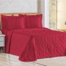 Cobre Leito Queen Bouti Mavie Floral 180 Fios 3 Peças - Vermelho - 1