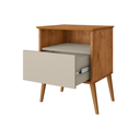 Ver imagem 2 de Mesa de Cabeceira Cancun Decorativa Quarto Criado Moderno C/ Gaveta e Prateleira Nicho