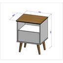 Ver imagem 4 de Mesa de Cabeceira Cancun Decorativa Quarto Criado Moderno C/ Gaveta e Prateleira Nicho
