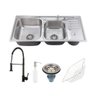 Kit Cuba para Cozinha Aço Inox 304 com Acessórios Caiapós e Torneira Monocomando Envira Pingoo. - 1