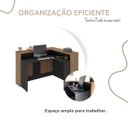 Ver imagem 5 de Balcão para Escritório para Atendimento/recepção Nogal/preto