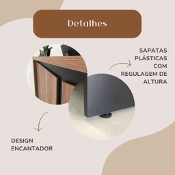Balcão para Escritório para Atendimento/recepção Nogal/preto - 12