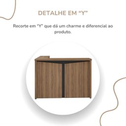 Balcão para Escritório para Atendimento/recepção Nogal/preto - 6