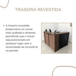 Balcão para Escritório para Atendimento/recepção Nogal/preto - 2