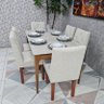 Sala de Jantar Mesa Addar com 6 Cadeiras Rubi - 5