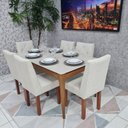 Ver imagem 3 de Sala de Jantar Mesa Addar com 6 Cadeiras Rubi