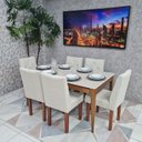 Ver imagem 4 de Sala de Jantar Mesa Addar com 6 Cadeiras Rubi