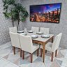 Sala de Jantar Mesa Addar com 6 Cadeiras Rubi - 4