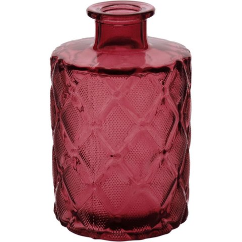 Vaso Garrafa Decorativo de Vidro Vinho 11x7x7cm Enfeite Sala Mesa Estante Flores