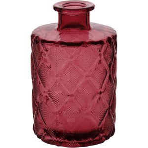 Vaso Decorativo Enfeite Casa Garrafa Home&co Vidro 11x7x7cm Vinho