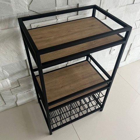 Adega Delta Base Aço Preto - Datelli Design