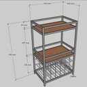 Ver mais imagens de Adega Delta Base Aço Preto - Datelli Design