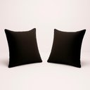 Ver imagem 1 de Kit 2 Almofada 42cm Decorativa Suede Fofinha Sofá e Cadeira Cor:preto