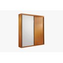 Ver imagem 1 de Guarda Roupa Solteiro Búzios 2 Portas de Correr 1 Porta Espelhada 3 Gavetas 100% Mdf:cinamomo