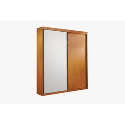 Guarda Roupa Solteiro Búzios 2 Portas de Correr 1 Porta Espelhada 3 Gavetas 100% Mdf:cinamomo - 1