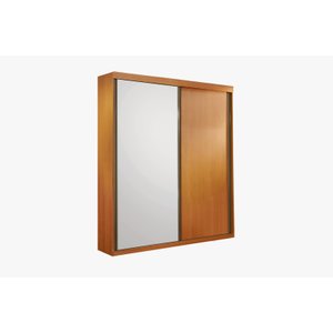 Guarda Roupa Solteiro Búzios 2 Portas de Correr 1 Porta Espelhada 3 Gavetas 100% Mdf:cinamomo