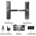 Ver imagem 3 de Fechadura Digital Imab D200 Prata Bluetooth