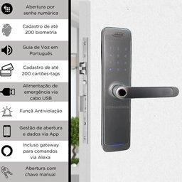 Fechadura Digital Imab D200 Prata Bluetooth - 2