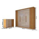 Ver imagem 4 de Guarda-roupa Casal Astoria 7 Portas 8 Gavetas Cinamomo/off White - Panorama Móveis
