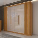Ver imagem 6 de Guarda-roupa Casal Astoria 7 Portas 8 Gavetas Cinamomo/off White - Panorama Móveis