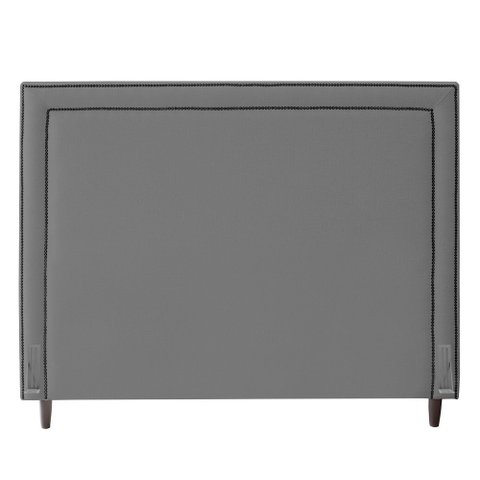 Cabeceira Cama Box Casal Queen Size Maísa 160cm Com Frame Veludo Cinza - Desk Design