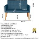 Ver imagem 5 de Jogo Conforto 1 Namoradeira 2 Poltronas com 1 Puff Resistente para Sala de Estar Luxo Recepção