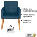 Ver imagem 4 de Jogo Conforto 1 Namoradeira 2 Poltronas com 1 Puff Resistente para Sala de Estar Luxo Recepção