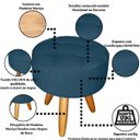 Ver imagem 7 de Jogo Conforto 1 Namoradeira 2 Poltronas com 1 Puff Resistente para Sala de Estar Luxo Recepção