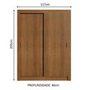 Ver imagem 3 de Guarda-Roupa Infantil Madesa Enzo 2 Portas de Correr Rustic Cor:Rustic