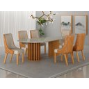 Ver imagem 1 de Conjunto Jantar 6 Cadeiras Maciça 2x1 Pilar Vd- Arbo Design