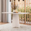 Ver imagem 1 de Mesa de Jantar Retangular 135cm 4 Lugares Zuma Off White N02 - Mpozenato