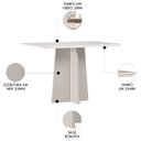 Ver imagem 3 de Mesa de Jantar Retangular 135cm 4 Lugares Zuma Off White N02 - Mpozenato