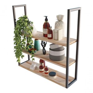 Suporte Preto Moderno 80cm Flutuante Para Casa