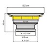 Válvula de Pia Cozinha Americana Escoamento Metal Cr 3.1/2 - 3
