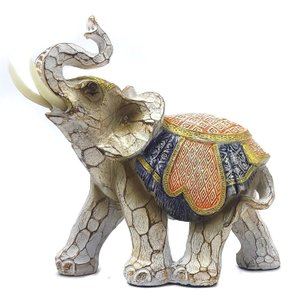 Elefante Decorativo Em Resina Indiano Sabedoria Sorte P300