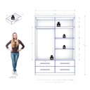 Ver imagem 4 de Guarda Roupa Solteiro Maximus 4 Portas 4 Gavetas Cinamomo Areia Fosco - Zanzini