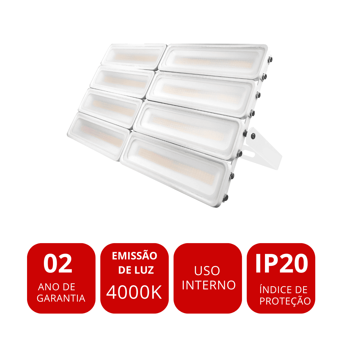Refletor Led Facciata Modular Branco 400w 4000k Biv - Avant - 3