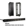 Régua 8 Tomadas Rack 19 Polegada Cabo 3m - 110v /220v 2200w - 2