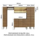 Ver imagem 4 de Armário de Cozinha Completa 261cm Rustic Emilly Madesa 07