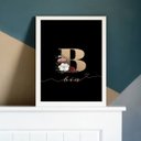 Ver imagem 2 de Quadro Decorativo Nome Bia 45x34cm:Madeira branca