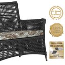 Ver imagem 3 de 1 Sofá Área e Mesa Igapó Alumínio Pintura Marrom Corda Náutica Estofado Impermeável Almofada 6 Trama