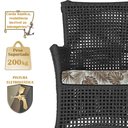 Ver imagem 4 de 1 Sofá Área e Mesa Igapó Alumínio Pintura Marrom Corda Náutica Estofado Impermeável Almofada 6 Trama