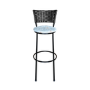 Ver imagem 3 de Banqueta Alta Para Cozinha Ratan Preta Estofado Floral Floral