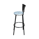 Ver imagem 4 de Banqueta Alta Para Cozinha Ratan Preta Estofado Floral Floral
