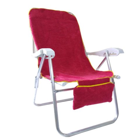 Praticapa Capa Toalha de Microfibra Com Regulagem Para Banco De Carro Ou Cadeira De Praia Vermelha