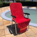 Ver imagem 3 de Praticapa Capa Toalha de Microfibra Com Regulagem Para Banco De Carro Ou Cadeira De Praia Vermelha